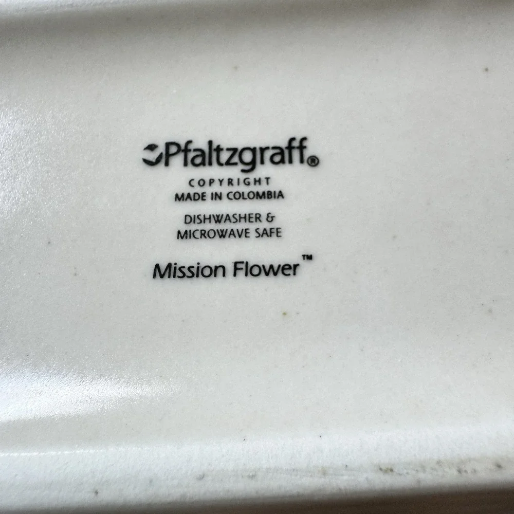 Pfaltzgraff Mission Flower Deli/Celery Tray 10 3/8